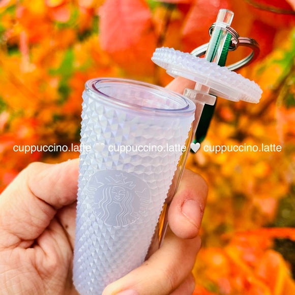 🤍NEW❄️Starbucks 2021 Holiday Mini Ice Studded Bling Tumbler Keychain - Picture 8 of 8